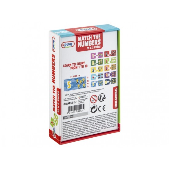 Puzle spēle mācamies skaitīt Grafix Match the numbers,1 up to 10 - 20 cards 400036