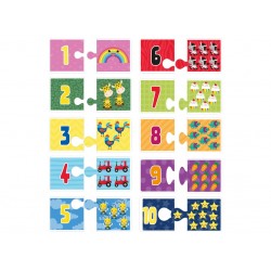 Puzle spēle mācamies skaitīt Grafix Match the numbers,1 up to 10 - 20 cards 400036