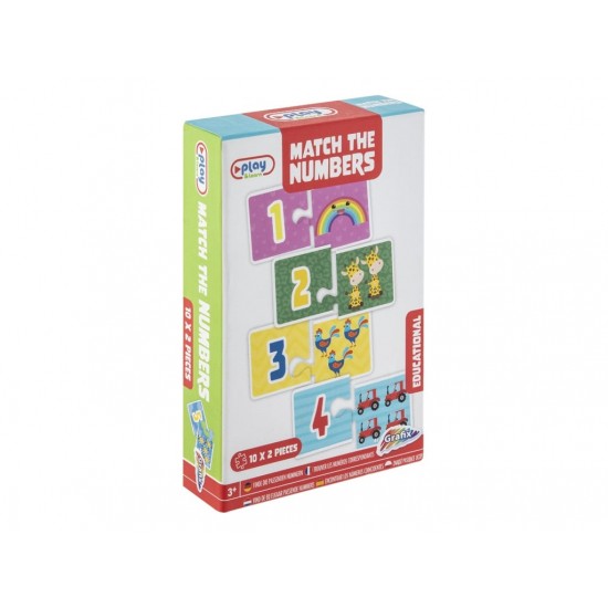 Puzle spēle mācamies skaitīt Grafix Match the numbers,1 up to 10 - 20 cards 400036