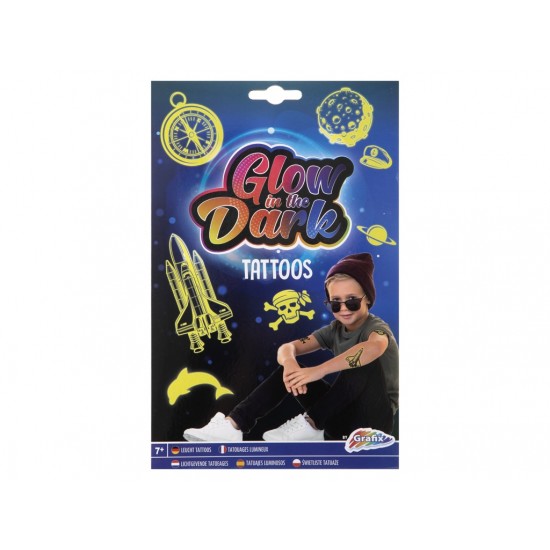 Komplekts tetovējumi Grafix Glow In The Dark Tattoos 2 sheets - 2 ass. 710003