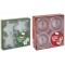 Rokdarbu komplekts Ziemassvētku rotājumi Grafix Balls fillable Xmas, dia 8cm, 4 pcs, 2 ass CR1006K/GE