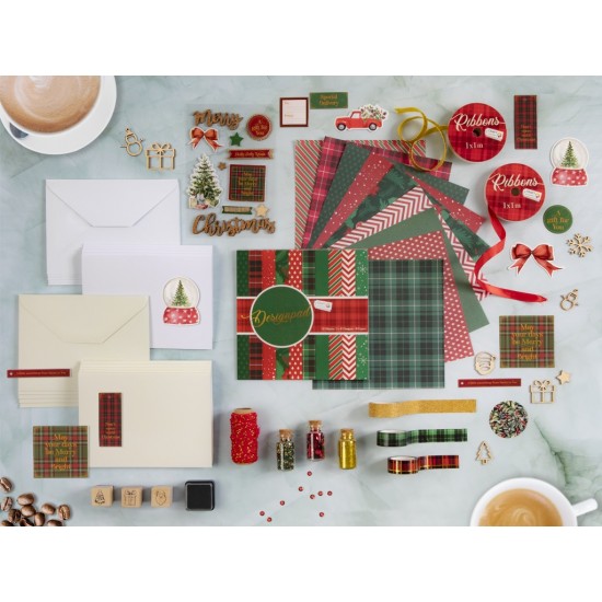 Radošais komplekts - apsveikuma kartiņas Grafix Cardmaking set Xmas CR1089K/GE