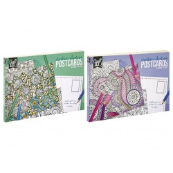 Radošais komplekts - apsveikuma kartiņas Grafix Cardmaking Set Colouring Book Postcards 20 sheets, 350 gsm, 2 ass CR1183/GE