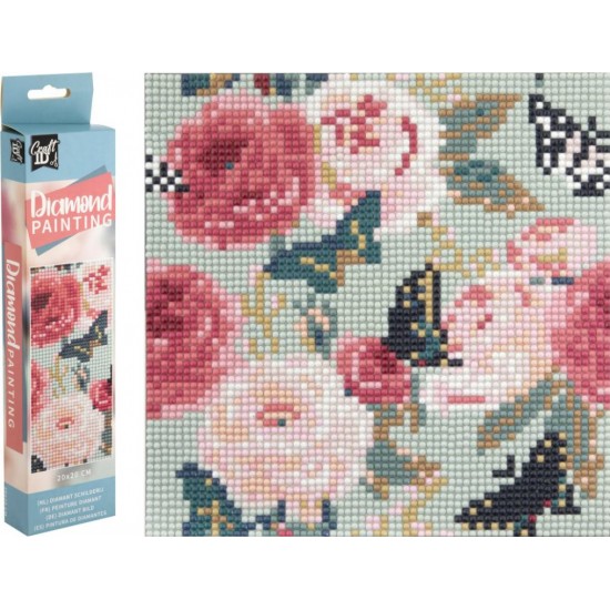 Radošais komplekts Grafix Diamond Painting Flowers 20x20cm CR2092/23GE3