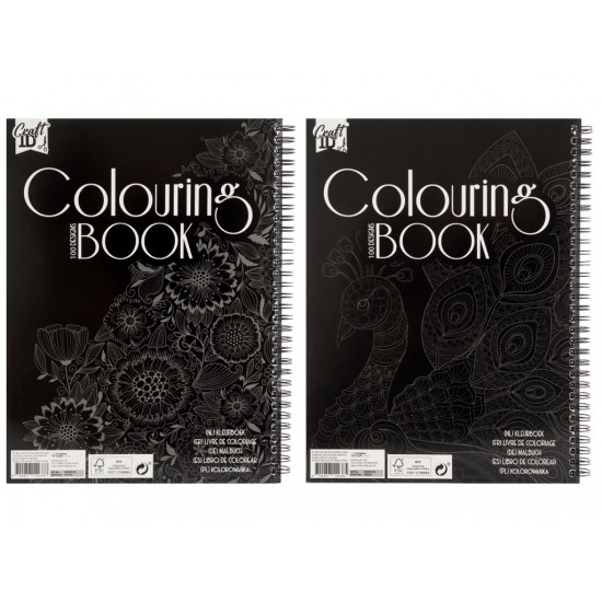 Krāsojama grāmata Grafix Colouring Book 50 sheets 100 designs 2 assorted CR5007/GE