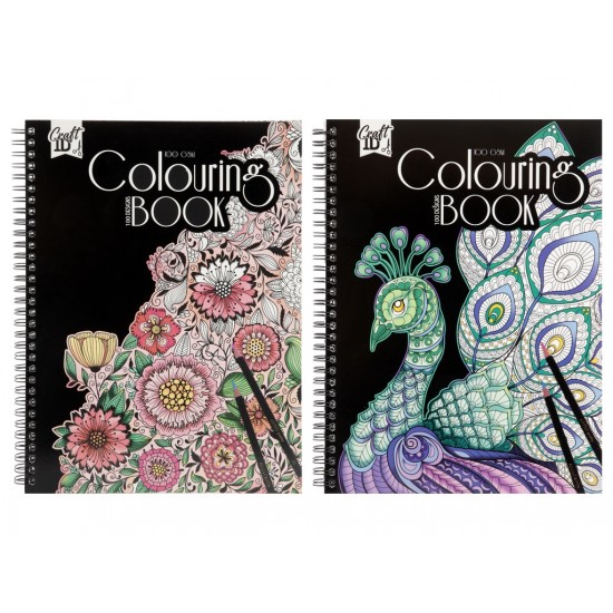 Krāsojama grāmata Grafix Colouring Book 50 sheets 100 designs 2 assorted CR5007/GE