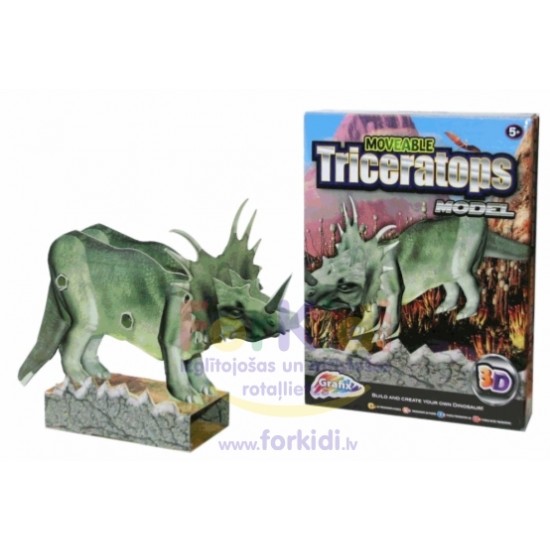 Puzle 3D Grafix Dino MoveableTriceratops Model 120410