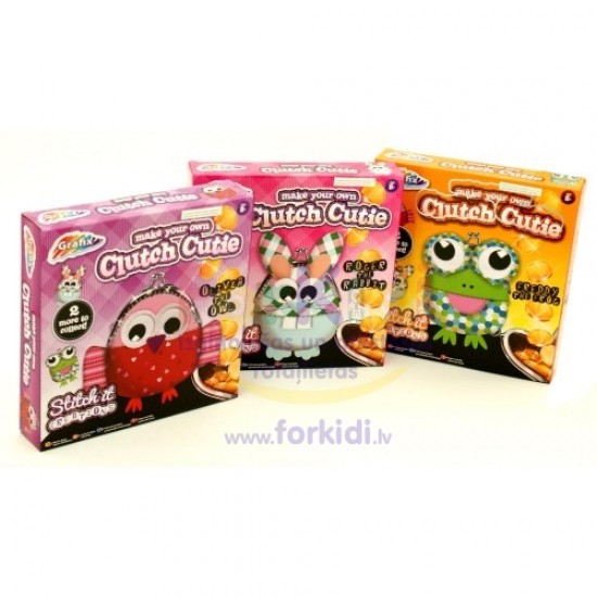 Rokdarbu komplekts Grafix MYO Animal Clutch Purse 3 asstd 166549