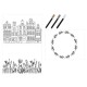 Logu dekorēšanas komplekts Grafix Window Marker Set, 3 markers, 3 templates A3 CR0976/GE