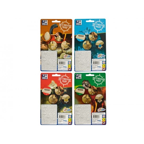 Arheologa komplekts Grafix Fossil Excavation 4 assorted DIG4AS/GE
