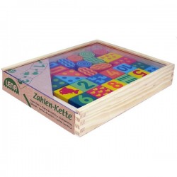 Attīstoša koka verama rotaļlieta Lena Wooden Beads - Numbers (5 colours) 32007