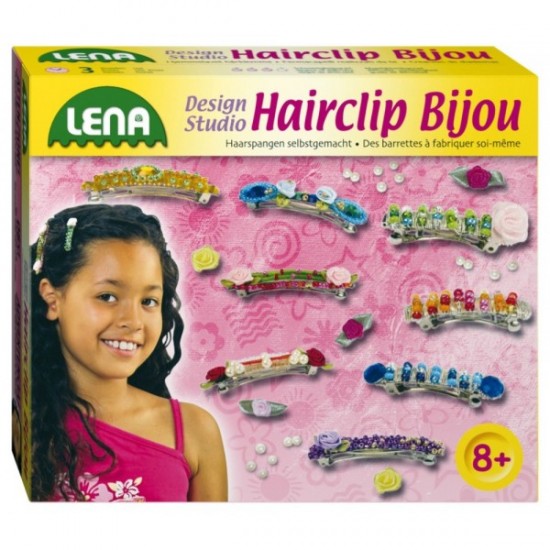Rokdarbu komplekts matu sprādžu veidošanai Lena Hairclips Bijou 42421