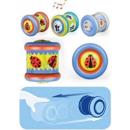 Rotaļlieta Lena Mechanical Toy 7cm with rattle Come Back Roller 3 assorted 52801