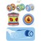 Rotaļlieta Lena Mechanical Toy 7cm with rattle Come Back Roller 3 assorted 52801