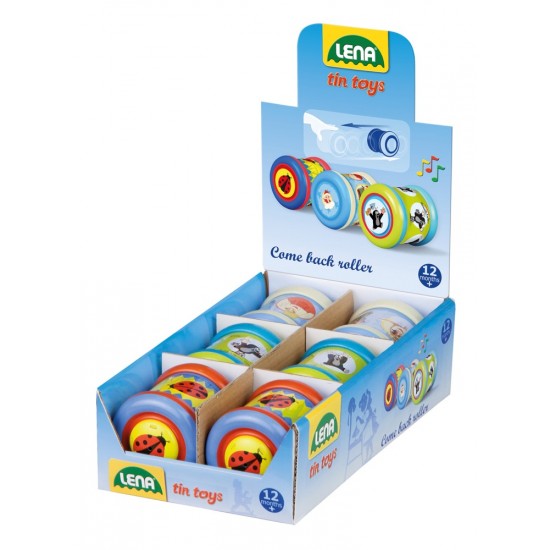 Rotaļlieta Lena Mechanical Toy 7cm with rattle Come Back Roller 3 assorted 52801