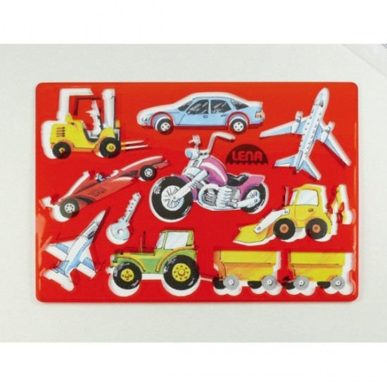 Zīmēšanas trafareti Lena Stencil Set Vehicles and People 65773