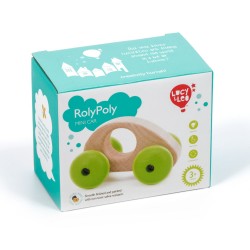 Koka attīstoša rotaļlieta mašīna Lucy&Leo Roly Poly Mini Car LL148
