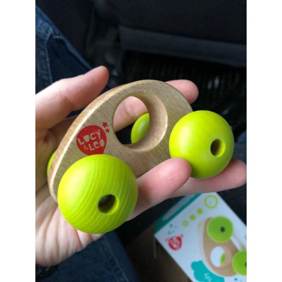 Koka attīstoša rotaļlieta mašīna Lucy&Leo Roly Poly Mini Car LL148