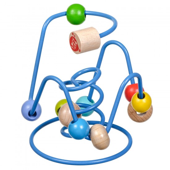 Koka attīstoša rotaļlieta aktīvā cilpa labirints ar lodītēm Lucy&Leo Bead Maze #6 LL151