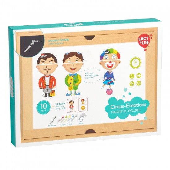 Koka attīstoša spēle Lucy&Leo Circus-Emotions Magnetics figures LL170