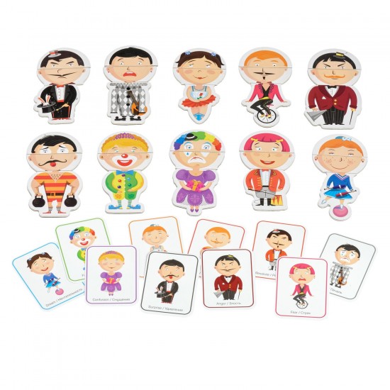 Koka attīstoša spēle Lucy&Leo Circus-Emotions Magnetics figures LL170