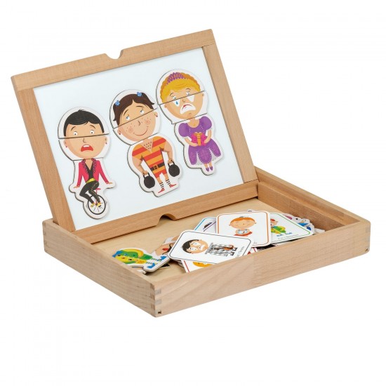 Koka attīstoša spēle Lucy&Leo Circus-Emotions Magnetics figures LL170