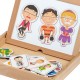 Koka attīstoša spēle Lucy&Leo Circus-Emotions Magnetics figures LL170