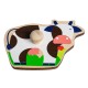 Koka attīstoša spēle - slāņu puzle "Dzīvnieciņi fermā" Lucy&Leo Farm Animals Peg Puzzle LL189