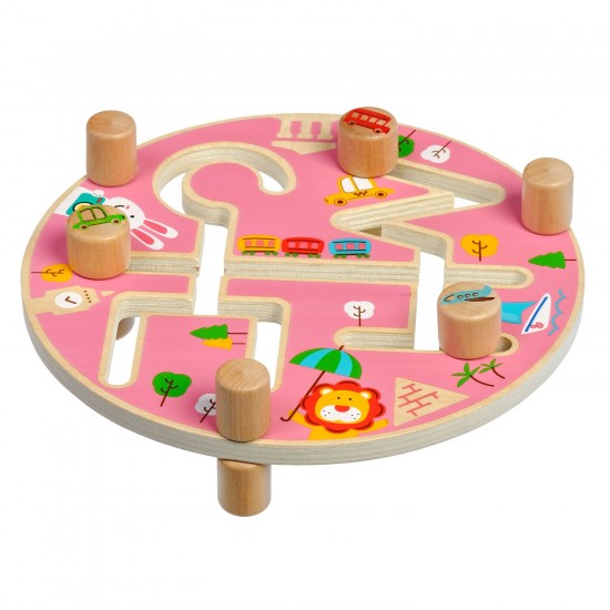 Koka rotaļlieta - labirints “Laimīgs ceļojums” Lucy&Leo Happy Trip Maze Wooden Set LL200