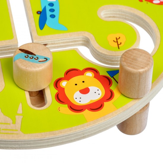 Koka rotaļlieta - labirints “Laimīgs ceļojums” Lucy&Leo Happy Trip Maze Wooden Set LL200