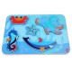 Koka attīstoša spēle - puzle Lucy&Leo Ocean and Sea Animals Wooden Peg Puzzle LL227