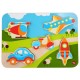 Koka attīstoša spēle - puzle Lucy&Leo Vehicles Wooden Peg Puzzle LL229