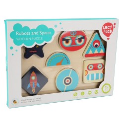 Koka attīstoša spēle - puzle Lucy&Leo Geometric Figures Wooden Peg Puzzle LL230