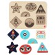 Koka attīstoša spēle - puzle Lucy&Leo Geometric Figures Wooden Peg Puzzle LL230