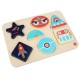 Koka attīstoša spēle - puzle Lucy&Leo Geometric Figures Wooden Peg Puzzle LL230