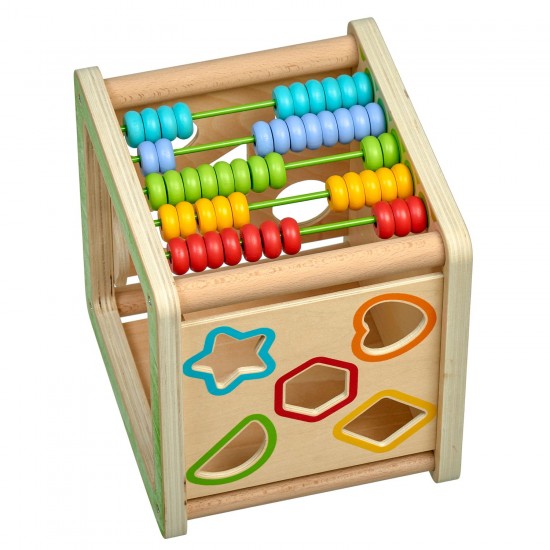 Koka attīstoša rotaļlieta kubs motorika Lucy&Leo Big Activity Cube "Smart" LL248