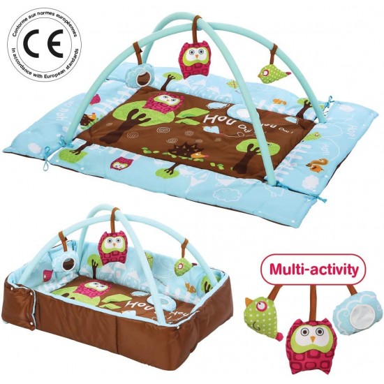 Attīstošs paklājs Ludi Early - Learning Playmat Owl Blue 2873