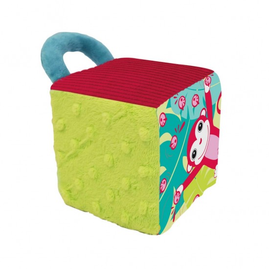 Attīstoša piekarama Ludi Fabric Activity Cube assorted 30038