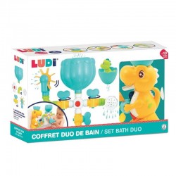 Bathing set with suction cup Ludi Box Bath Dino 40071
