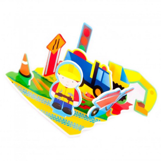 Vannas komplekts Meadow Kids Diggers and Dumpers Floating Activity Scene MK037