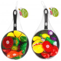Play kitchen set Fruits and Vegetables Pan Net Bag Cutting Play Set 405856
