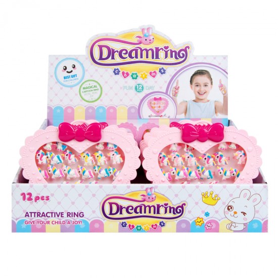 Rotaslietu komplekts gredzeni Beauty Set Unicorn Rings 20 pcs box 454576