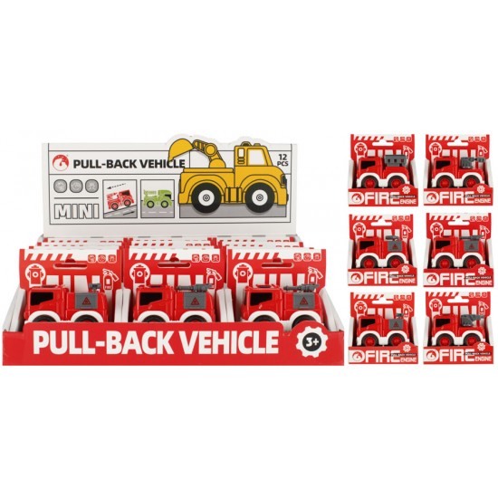 Automašīna - transports Mega Creative Pull - Back Fire Engine Vehicle assorted 511363