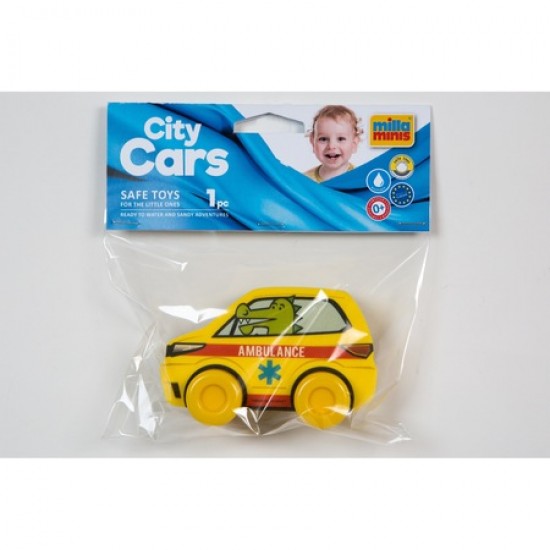 Rotaļlieta auto Millaminis City Cars - Ambulance Yellow 20004