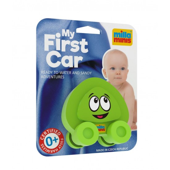 Rotaļlieta auto Millaminis My First Cars - Triangle Smiley Green 20007