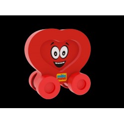 Educational toy Millaminis My First Cars - Heart Smiley Red 20010