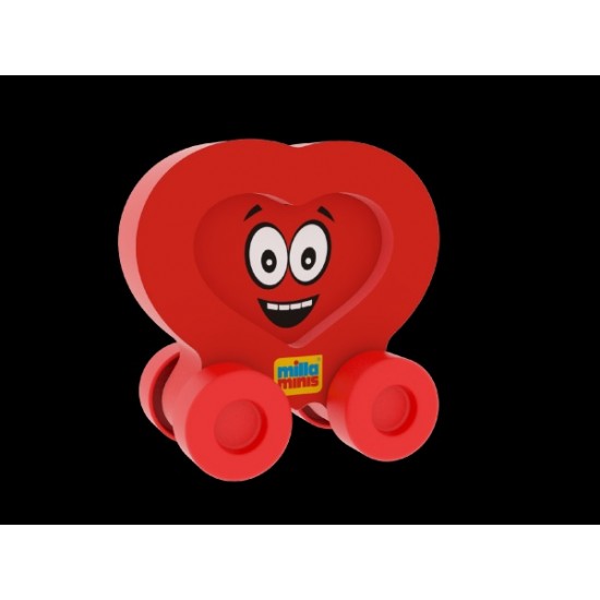 Rotaļlieta auto Millaminis My First Cars - Heart Smiley Red 20010
