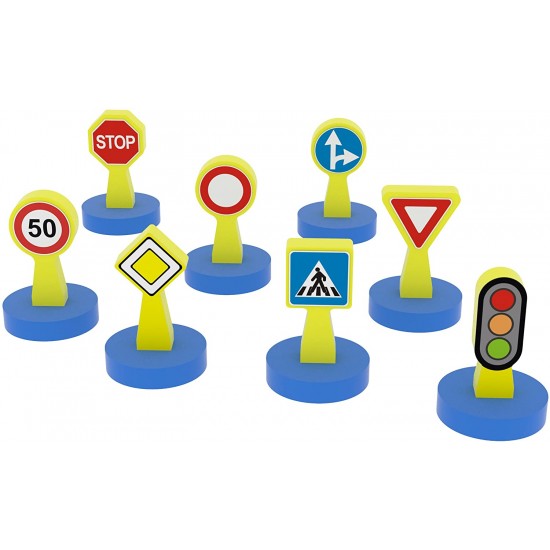 Rotaļlieta ceļa zīmes Millaminis My First Traffic Signs (8+8 Pcs) 20079