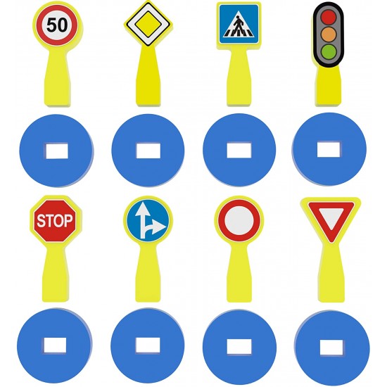 Rotaļlieta ceļa zīmes Millaminis My First Traffic Signs (8+8 Pcs) 20079
