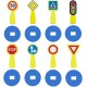 Rotaļlieta ceļa zīmes Millaminis My First Traffic Signs (8+8 Pcs) 20079